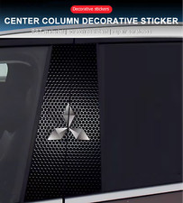 2pcs Car Window Center Pillar Sticker Trim B-pillar Cover Decals For Mitsubishi