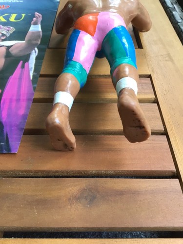 WWF HAKU WRESTLING SUPERSTARS ACTION FIGURE/POSTER LJN 1989 BLACK CARD SERIES 6 - Picture 12 of 14