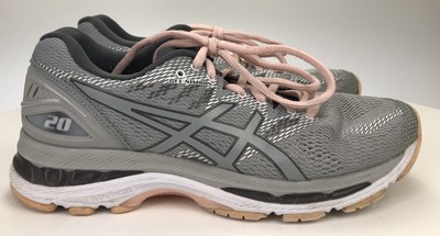 Women's 7 38 - ASICS GEL-Nimbus 20 Running Shoes Pink Silver Grey T850N |  eBay