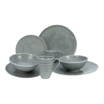 CreaTable 33067 Serie SOFIA - STONE Geschirrset Kombiservice 8 tlg. 