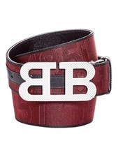 Bally 6239333 Men's Mirror Buckle Reversible Heritage Red Belt EU 115/US 46