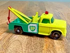 Vintage Matchbox Lesney No. 13 Dodge Wreck Truck BP Tow Truck Green Yellow VG+
