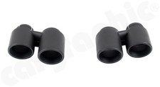 CARGRAPHIC Sport-Endrohre 4x89mm für Porsche 991.1 Carrera Matt-Schwarz