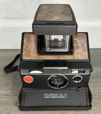 Polaroid SX  70 Land Camera Model  3 Black 1973 Early Production Folding SLR