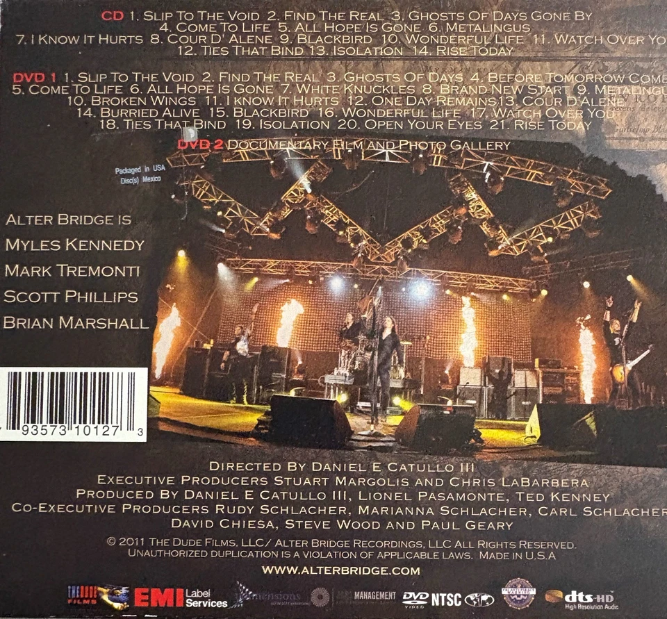 ALTER BRIDGE - Live At Wembley 2011 2 x DVD + CD Digipak 2012 EMI AS NEW! MC1 - Image 2 of 2