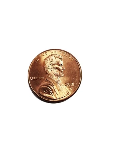 2001-D Lincoln Memorial Cent — photo from the most recent tracked eBay sale