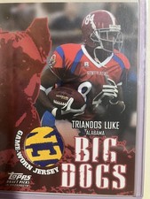 2004 Topps DPP Big Dog Relics #BDTLU Triandos Luke Jersey Alabama
