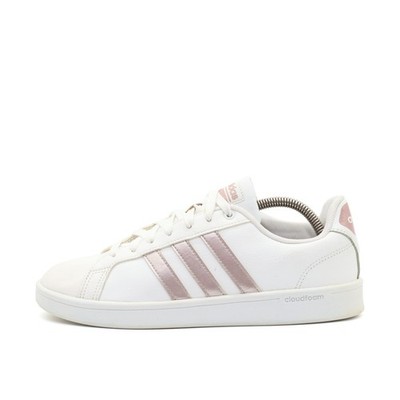 adidas Damen Cloudfoam Sportschuh weiß/rosa niedrig Sneaker EU 40 