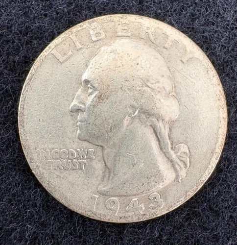 1943-D Washington Quarter, silver, INV: 2169, Combined shipping