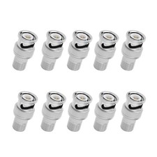 10PCS BNC Male to F Female Coaxial Adapter Replacement Part for CCTV Security