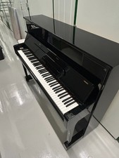 Upright Piano - Samick SJ-115 - Black/Ebony - Good Condition - Stool Included