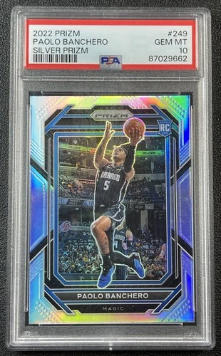 PAOLO BANCHERO PSA 10 2022-23 PANINI PRIZM #249 ROOKIE SILVER RC MAGIC 662