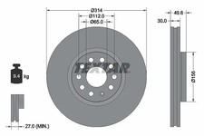 2x TEXTAR Bremsscheibe Vorderachse u.a. für SEAT, SKODA, VW