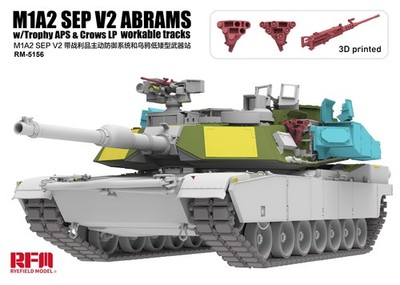 RYE FIELD 5156 1/35 M1A2 SEP V2 ABRAMS w/Trophy APS & Crows Lp Workable Tracks