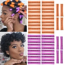 48Pcs Perm Rods Set for Natural Hair, Cold Wave Perm Rollers for Short Medium