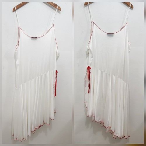 Camisón Lencería Peignoir Vintage Undercover Wear Vestido Blanco Rojo Nylon Nuevo con Etiquetas 3X - Imagen 2 de 24