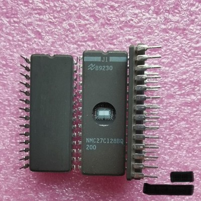 New NMC27C128BQ-200 27C128 16K x 8 UV EPROM CDIP28 x 1pc #iv