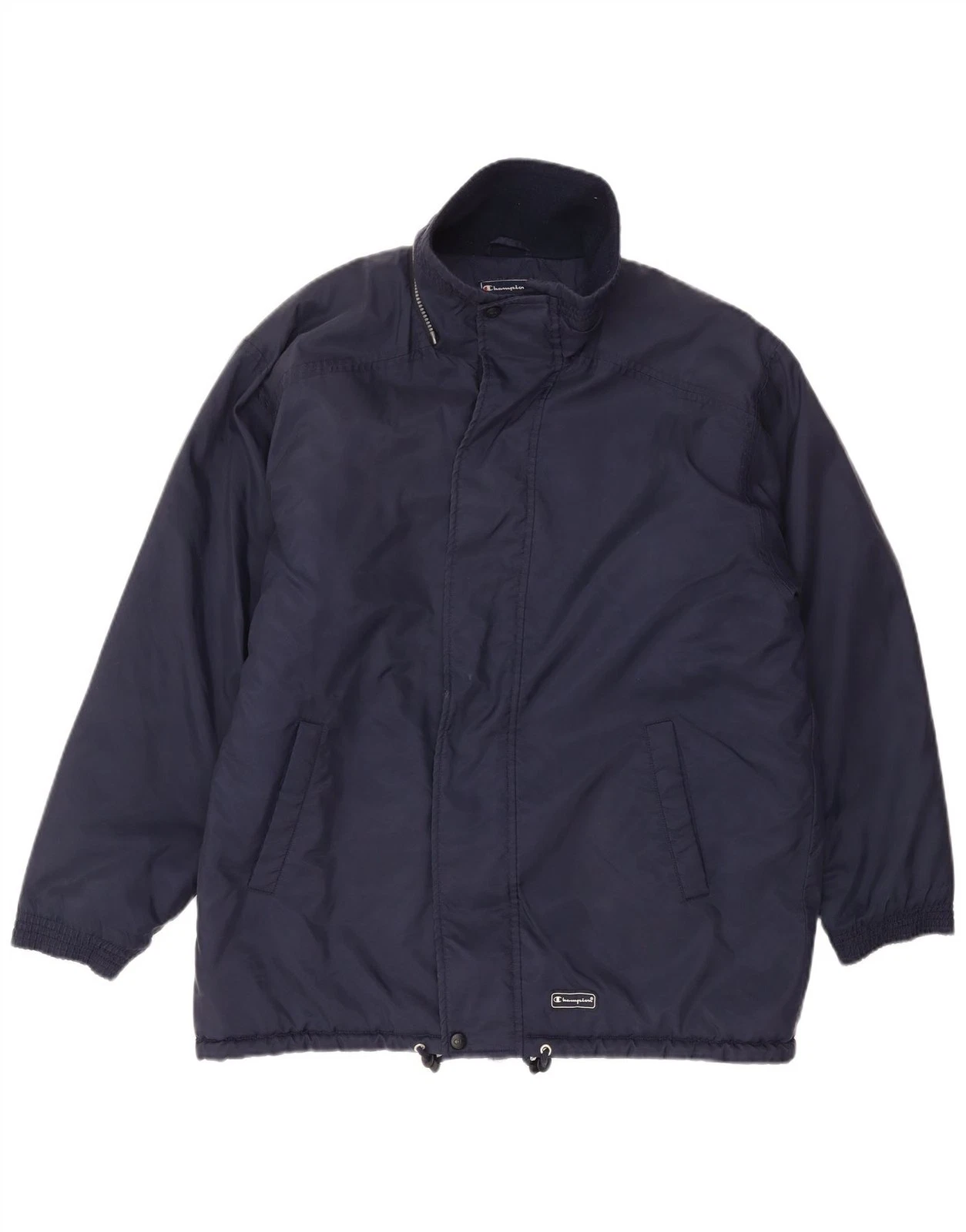 Champion Mens Windbreaker Jacket UK 38 Medium Navy Blue Polyamide VA08
