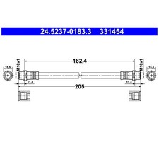 2x Bremsschlauch hinten für VW Passat B5 3B2 3B5 B5.5 3B3 3B6 | 23993299