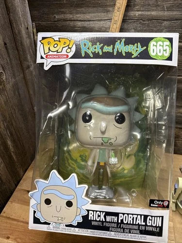 Funko Super Sized Pop! Rick & Morty Rick with Portal Gun #665 10 Inch