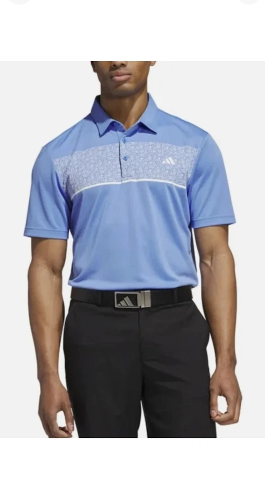Adidas Men’s Golf Polo Shirt Size XL Extra Large Blue Moisture Wicking