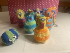 MELISSA  DOUG PLUSH MONSTER BOWLING PLAYSET, 6 PINS, 1 BALL, COMPLETE