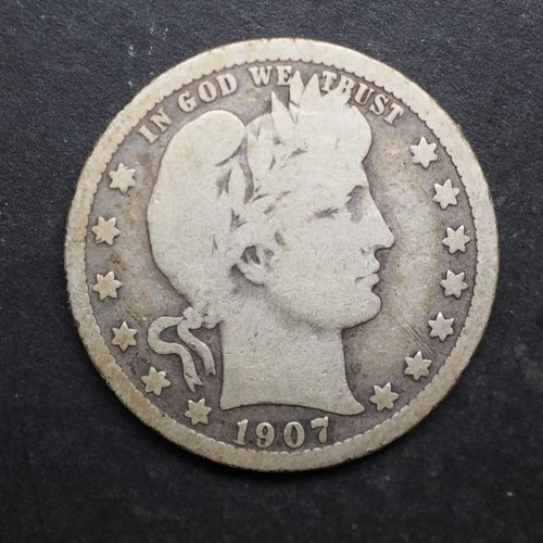 1907 *P * BARBER SILVER QUARTER  ***NICE*** FREE SHIPPING   C2062