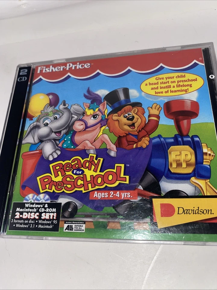 Lot of 3fisher price educational computer CD rom games vintage 90’s age 2-7 vtg - Image 2 of 4