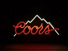 VTG Coors Beer Rocky Mountains Neo Neon 1980s Hanging Lighted Bar Sign Mancave