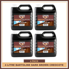 Bartoline Creocote Oil Based Timber Treatment Dark Brown Creosote 4L X 4 P ACK