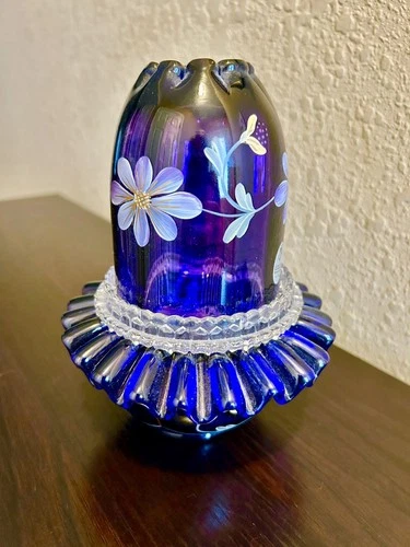 Fenton-Royal Purple Fairy Lamp - hp by Anderson  - VERY HTF!!!  STUNNER!!!