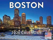 Boston Calendar 2026 Monthly Wall Calender 12 Month 12x18