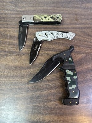 Lot Of 3 Knives, Tiger Knife, Tac- Force, Appalachian Stainless Steel Blade (5)