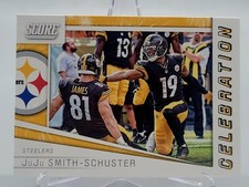 2019 SCORE JUJU SMITH-SCHUSTER CELEBRATION FOOTBALL CARD STEELERS NFL C-10