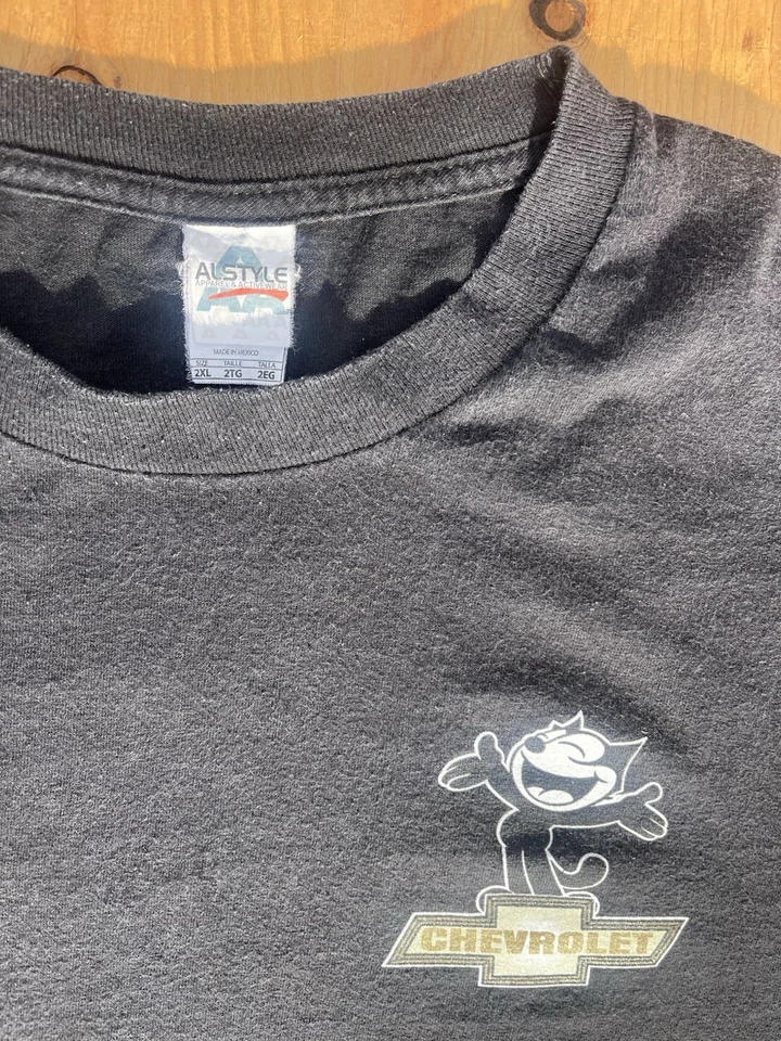 Camiseta Chevrolet Felix the Cat años 90 vintage Boulevard Streetgear auto promoción Foto 3 de 4