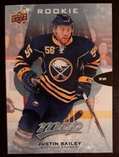 2016 - 2017 Upper Deck Justin Bailey Rookie MVP #289 Hockey Card