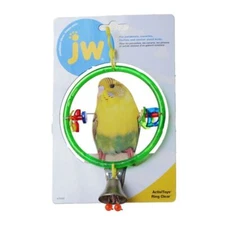 JW Insight Clear Ring Bird Perch Swing for Parakeets Budgies Finches Small Birds