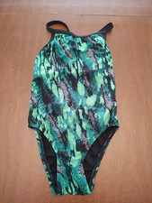 TYR DuraFast 1 Pc Swim Green Youth Girl Sz 22 Very Good Pre Owned Condition