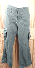The North Face Outdoor/ Utility Cargo Pants Army Green Adjustable Leg Open W 8