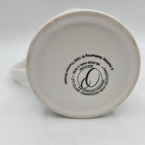 Thomas Kinkade A Holiday Gathering Coffee Mug Cup Tea Winter 1998 Ceramic 14 oz - Picture 6 of 9