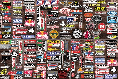 Random Lot Set of 20 Motorcycle Motocross Decals Racing ATV UTV Dirt ...