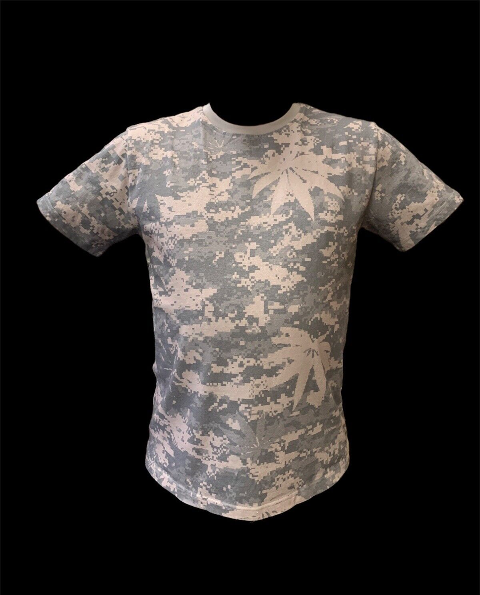 Digicam Hemp Leaf T-Shirt |55% Hemp 45% Organic Cotton Heavy Eco-Friendly  S–XXXL