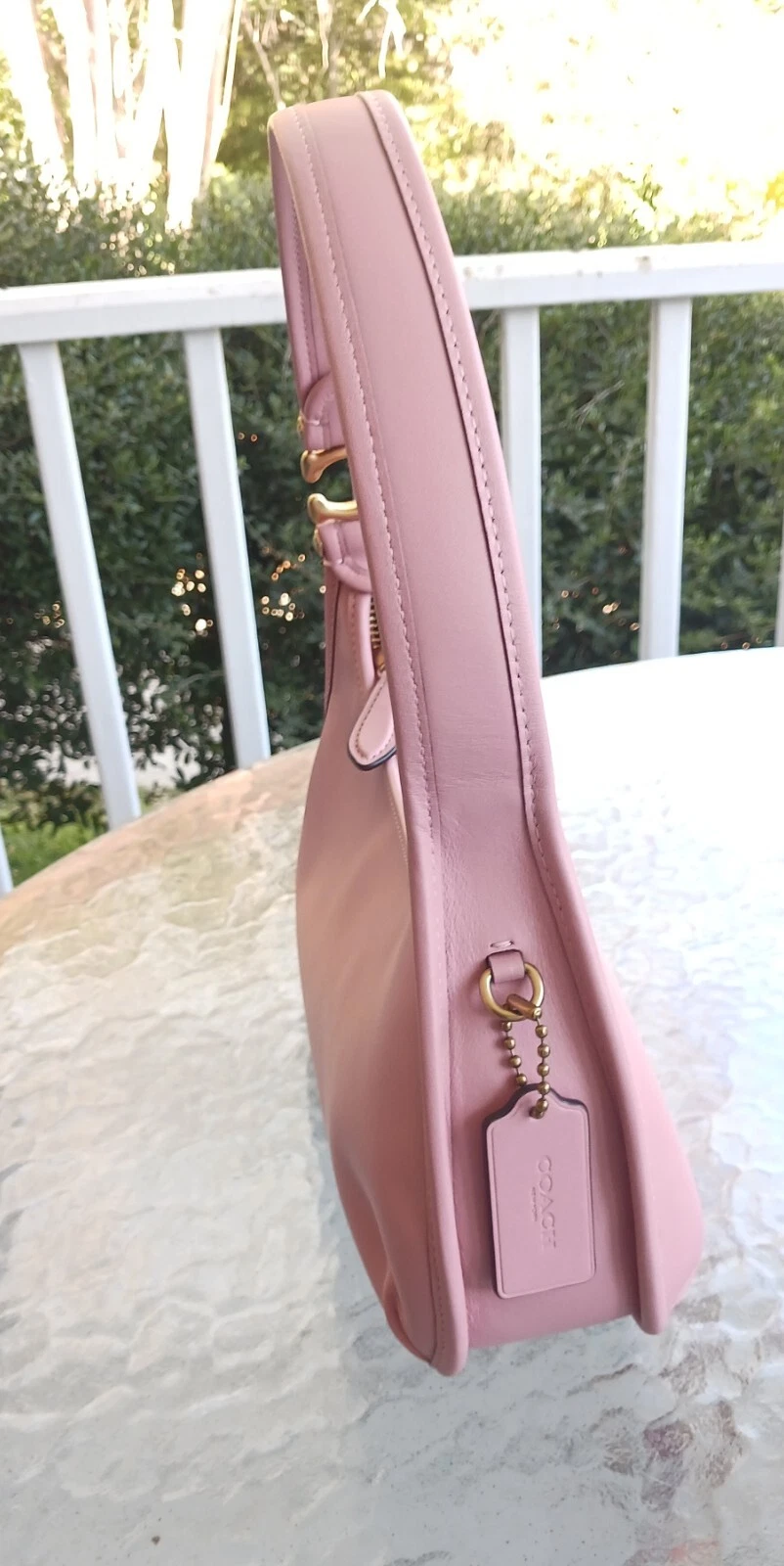 Coach CM530 SMALL Borsa a tracolla Eva in pelle rosa