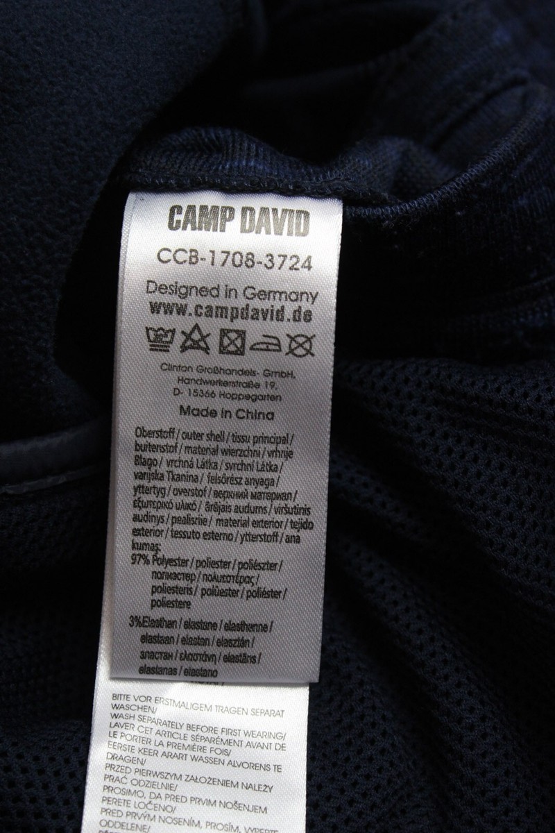 CAMP DAVID Jacket Men's MEDIUM Full Zip High Collar Melange