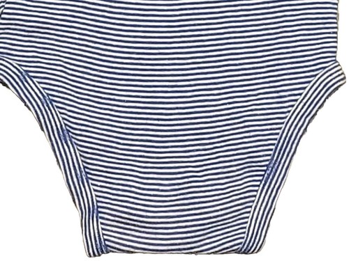 Carters Bodysuit Blue White Stripe Baby Boy 12 Months One Piece Short Sleeve - Picture 12 of 14