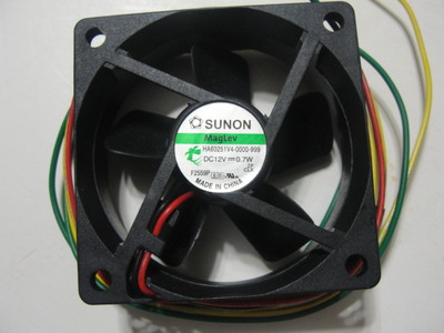 Super Silence SUNON Cooling Fan  60x60x25mm DC 12V 0,7W HA6025251V4-0000-999