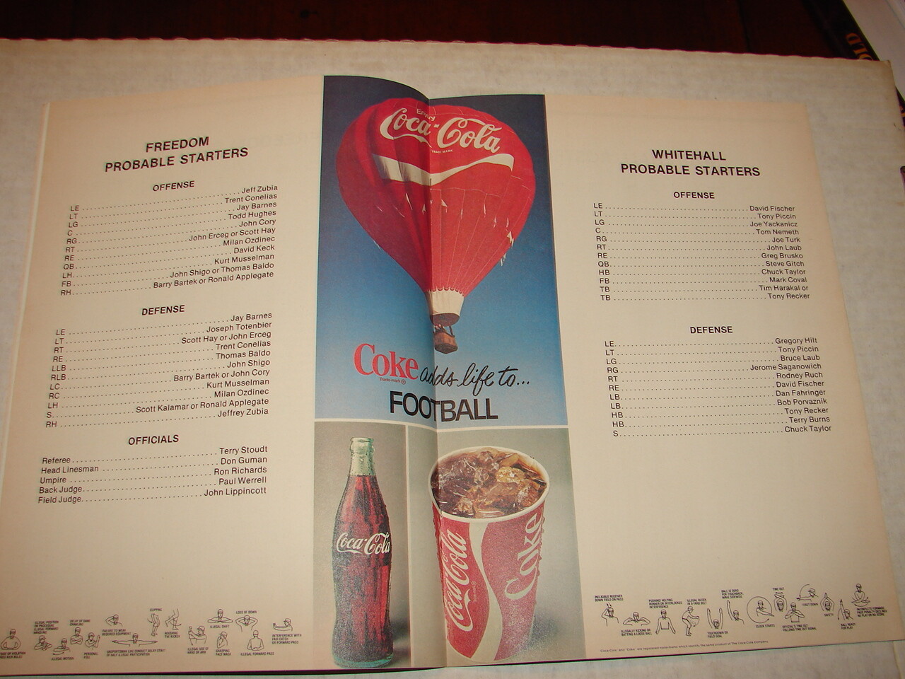 Freedom vs Whitehall H S Football 1979 Whitehall Twp Pa Bethlehem, Pa