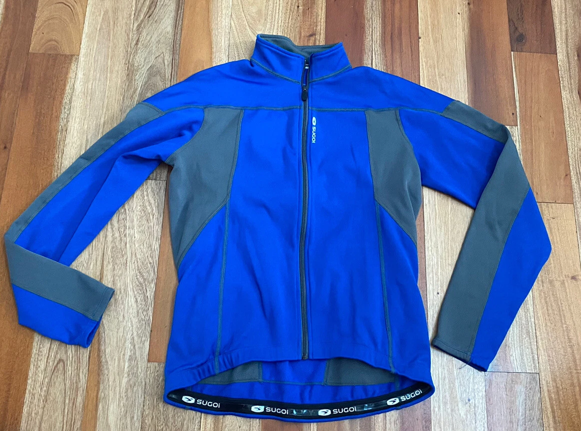 sugoi long sleeve full zip knit biking jacket
