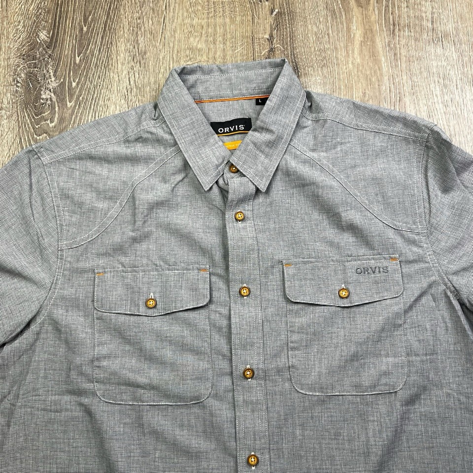 Orvis Trout Bum Active Fit Fishing Shirt Mens Size L Large Multicolor