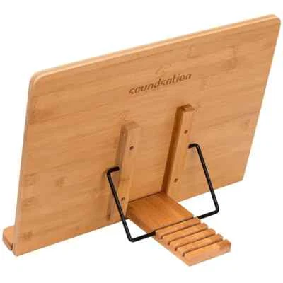 SOUNDSATION TMS-200-WOOD leggio da tavolo bambù regolabile con fermacarte NUOVO